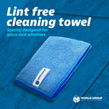 World Group Packing Solutions Glass Cleaner Foam, Foaming Action & Spray, 19oz - 2 Pack - Clean Fresh Scent - Bundled With 2 Microfiber Rags