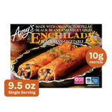 Amy's Frozen Meals, Black Bean Vegetable Enchilada, Made With Organic Corn and Black Beans, Gluten Free Microwave Meals, 9.5 Oz