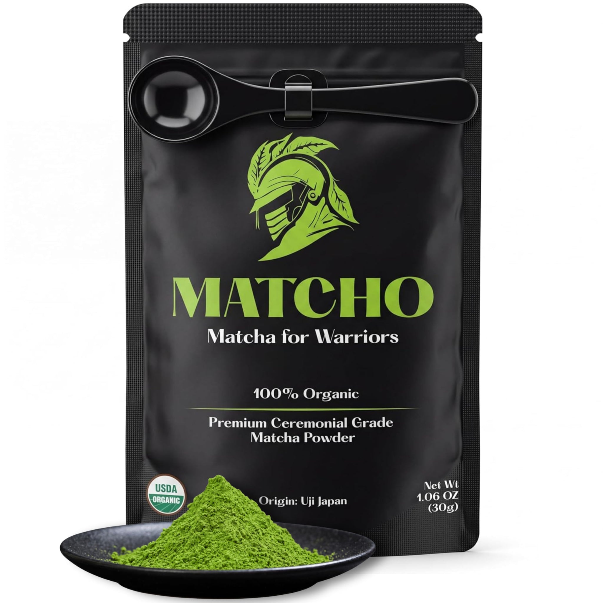 Matcho | Premium Matcha - Organic First Harvest Ceremonial Grade Matcha Green Tea Powder from Uji, Kyoto (30g/1.06oz)