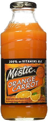 Mistic Orange-Carrot Juice 16 Fl Oz (12 Bottles)