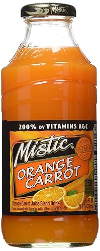 Mistic Orange-Carrot Juice 16 Fl Oz (12 Bottles)