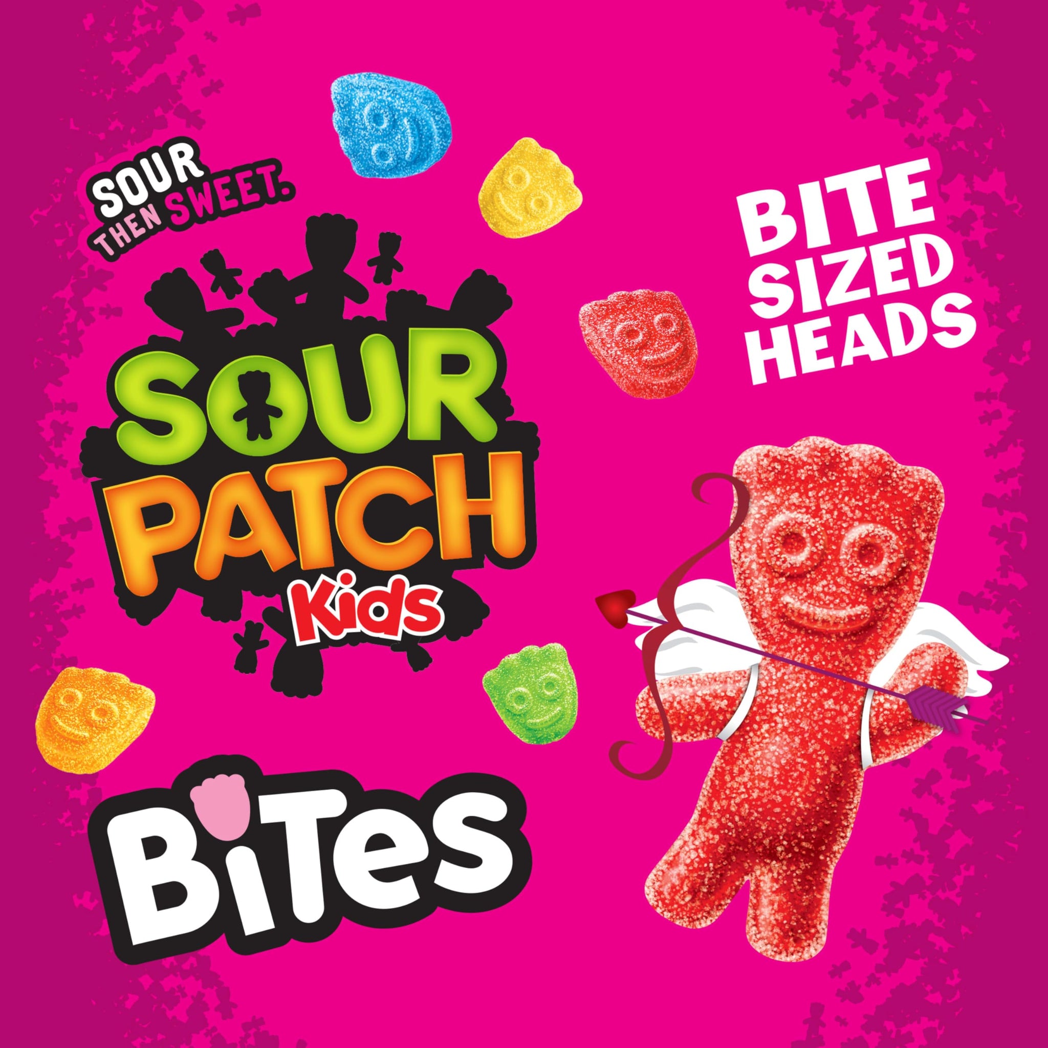 SOUR PATCH KIDS Bites Soft & Chewy Valentine's Day Candy, Bulk Candy, 12-1.8 oz Tubes