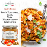 CAMPO D'ORO - Red Pesto Sauce with Fresh Ricotta Cheese 6.35 oz (180g)