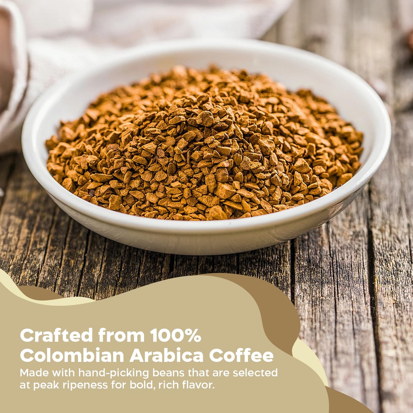 Juan Valdez Freeze-Dried Instant Coffee - Vanilla Cinnamon Flavor | 100% Colombian Arabica Beans | Sweet & Aromatic 100% Colombian Coffee | 3.35 oz