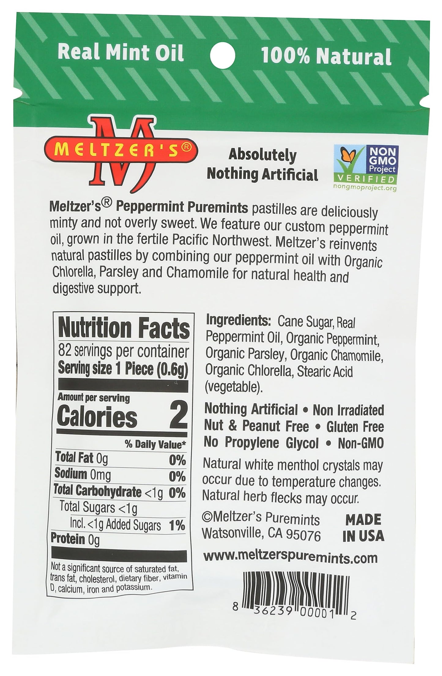 Meltzer's, Puremints Peppermint Tin, 1.76 Ounce