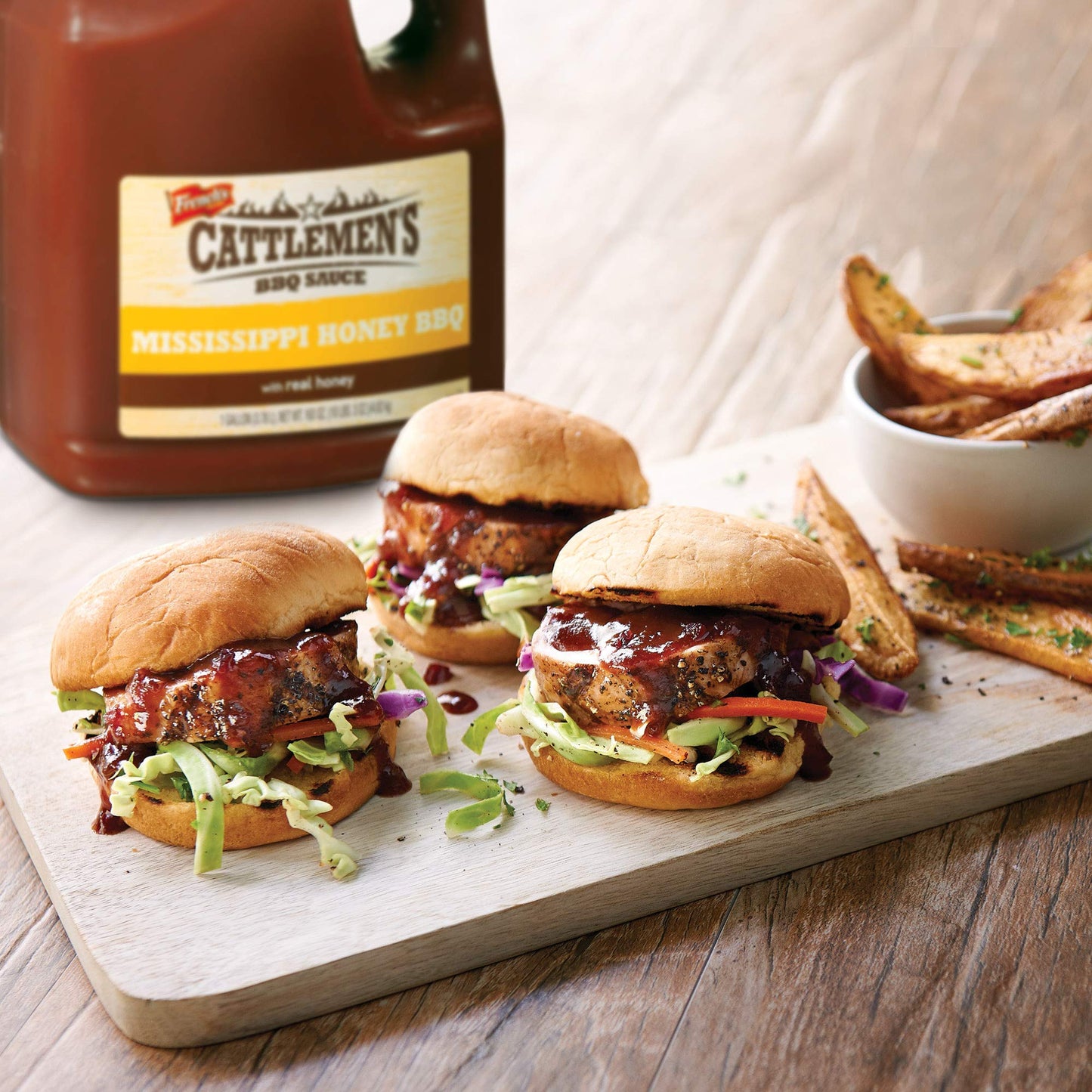 Cattlemen's Mississippi Honey BBQ Sauce, 1 gal - One Gallon Bulk Container of Mississippi Honey Barbecue Sauce Blend of Honey, Vinegar, Hickory
