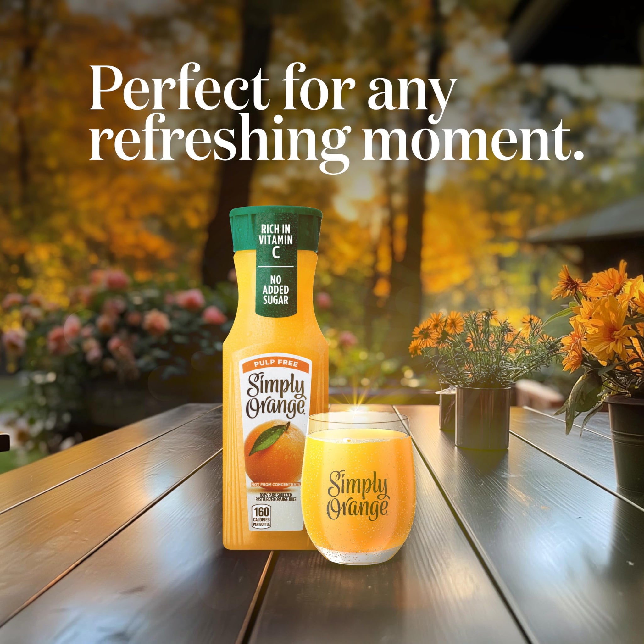 Simply Orange Juice Pulp Free, 11.5 Fl Oz Bottle