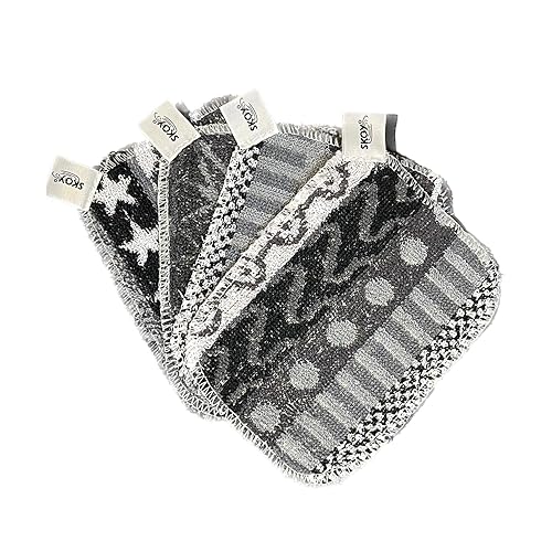 Skoy Scrub, 4-Pack Reusable, Non-Scratching Dish Scrubber for Kitchen and Household Cleaning, Planet-Friendly, Dishwasher Safe Soft Scrub