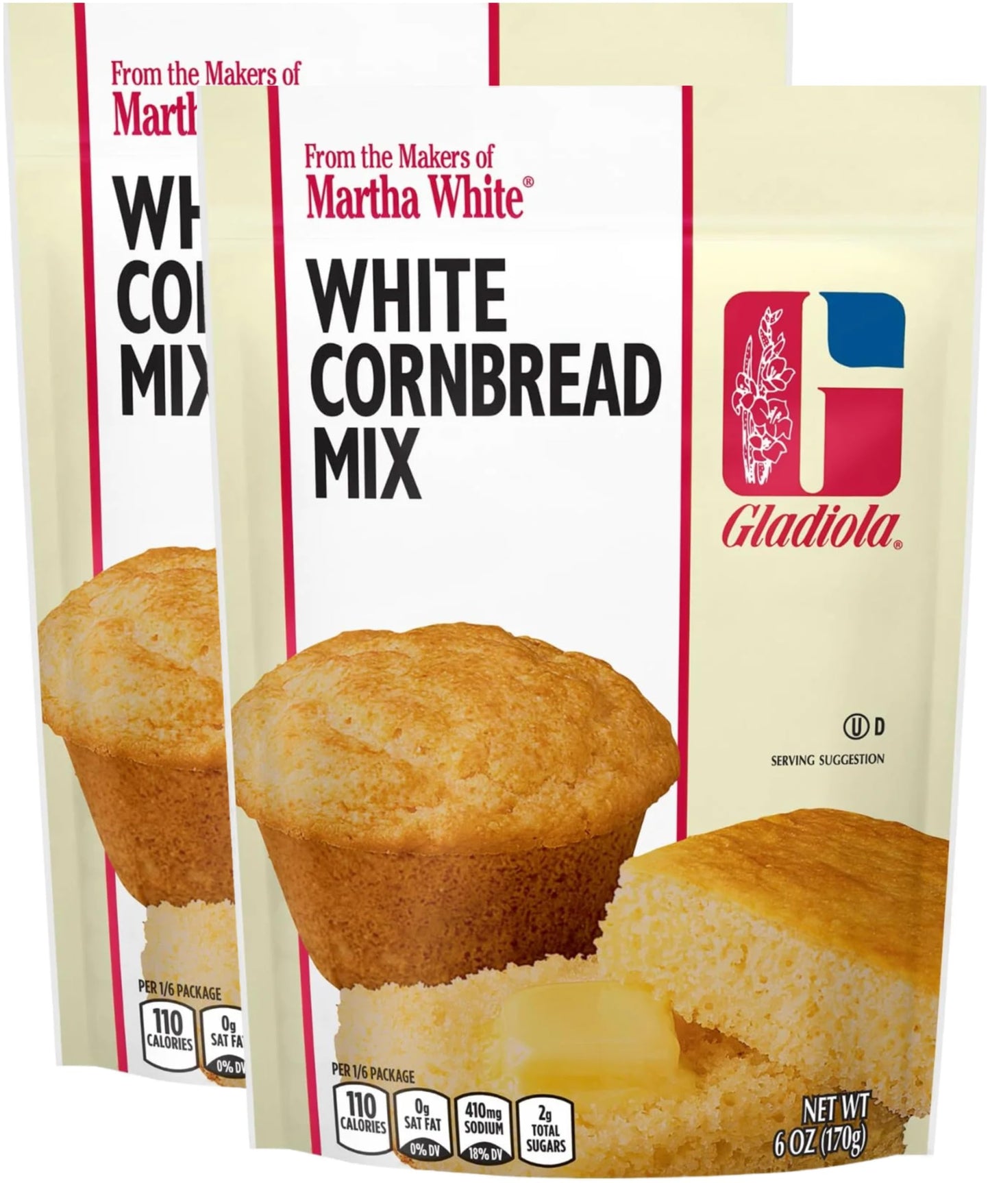 Martha White Gladiola White Cornbread Mix 6 Oz (Pack of 2)