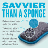 E-Cloth Washing Up Scrub Pad - Microfiber Sponge for Cleaning, Reusable Kitchen Sponge for Dishes & Sink, Non Scratch, Multi Purpose Scrubber, Machine