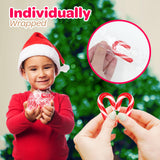 4E's Novelty 25 Pack Mini Candy Canes Bulk - Individually Wrapped, 2-Inch Mini Candy Canes, Classic Peppermint Flavor, for Christmas Treats