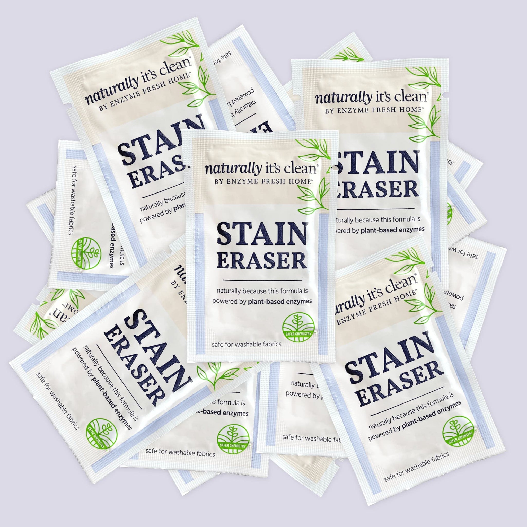 Naturally It's Clean Stain Eraser, Natural Enzymes Based/Biodegradable Instant Stain Removal, Spot Wipe Removes Wine, Coffee, Soda, Spills, Odor on