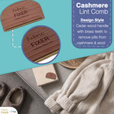 Cashmere Pill Remover Comb & Multi Fabric Shaver Depilling Sweater Fuzz Comb Set (Cedar & Beech Wood) Wool Pilling Remover for Delicate Clothing