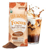 FOUR SIGMATIC Organic Focus Half Caf Ground Coffee, 10 OZ