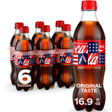 Coca-Cola Soda Soft Drinks, 16.9 fl oz Bottles, 6 Pack - Classic Cola Soft Drink Pack