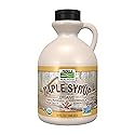 NOW Foods, Certified Organic Maple Syrup, Grade A Amber Color, 100% Pure, Light Delicate Flavor, Certified Non-GMO, 32-Ounce