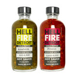 Hell Fire Detroit Hot Box #3 Gift Box (Mild & Medium), Crafted with Fresh, Fire-Roasted Anaheim and Fresno Chile Peppers, All-Natural, Vegan