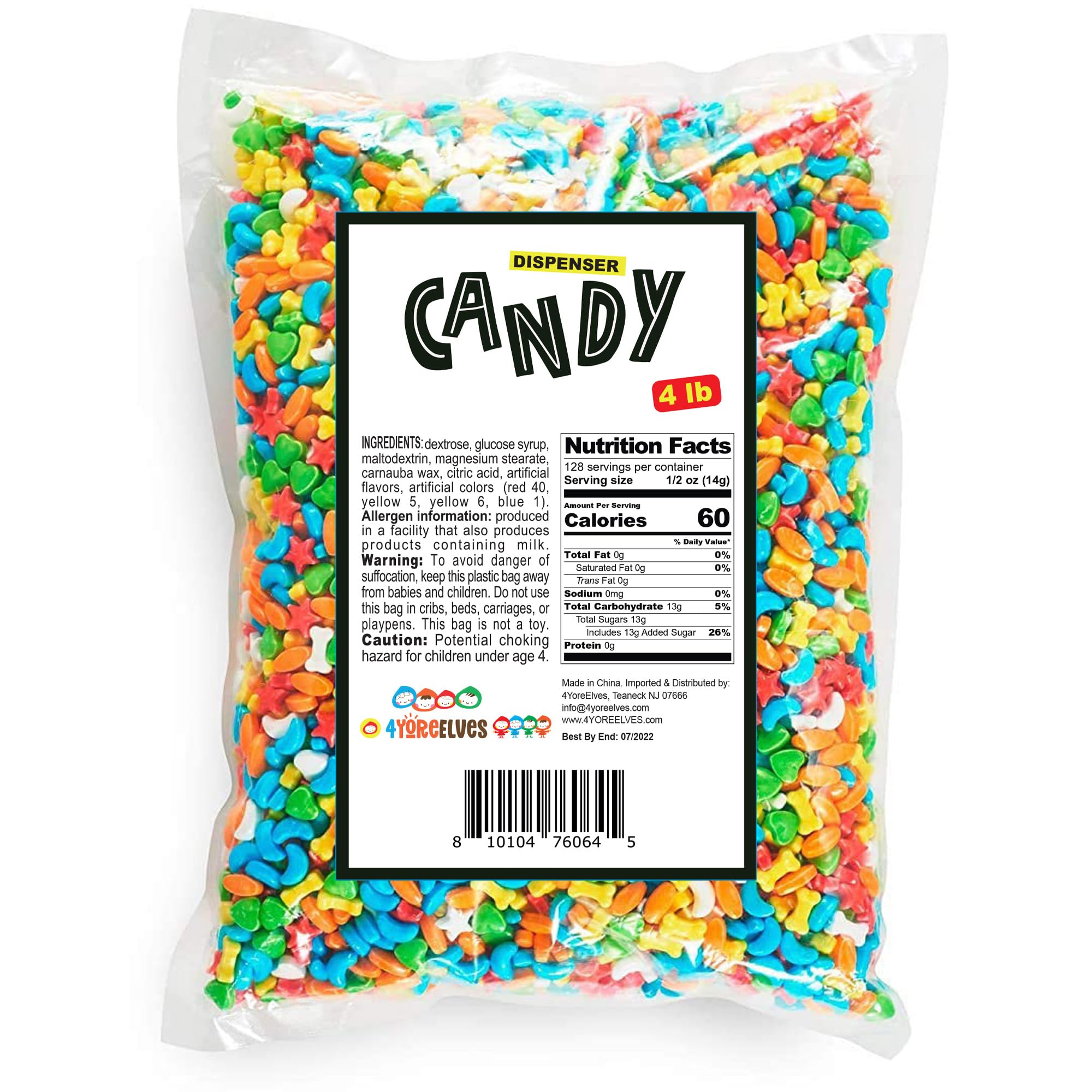 Wee Winkers 8lb of Bulk Candy for Candy Machine, The Perfect Filler for your Gumball Machine, Fruit-Flavored Assorted Shapes, Retro Style Hard Candy