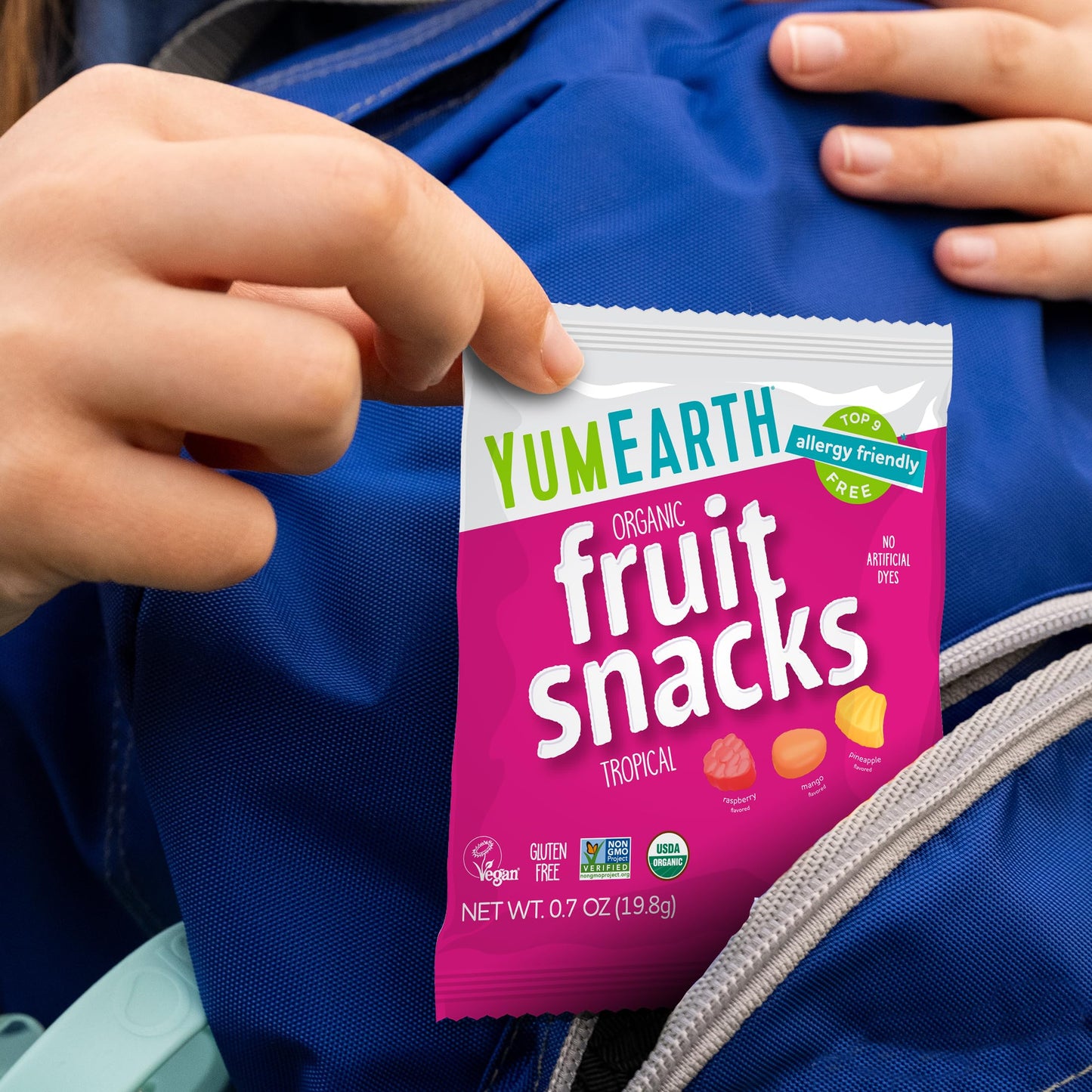 YumEarth Organic Assorted Tropical Flavor Fruit Snacks - Allergy Friendly (Top 9 Free), No Artificial Dyes, Non GMO, Gluten Free, Vegan Candy Snacks