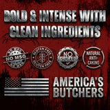 Bearded Butchers Bold Blend, 10 oz Large Shaker - Primal Salt, Garlic & Spice Blend for Steaks, Burgers, Roasts, Game Meats, Fries - No MSG