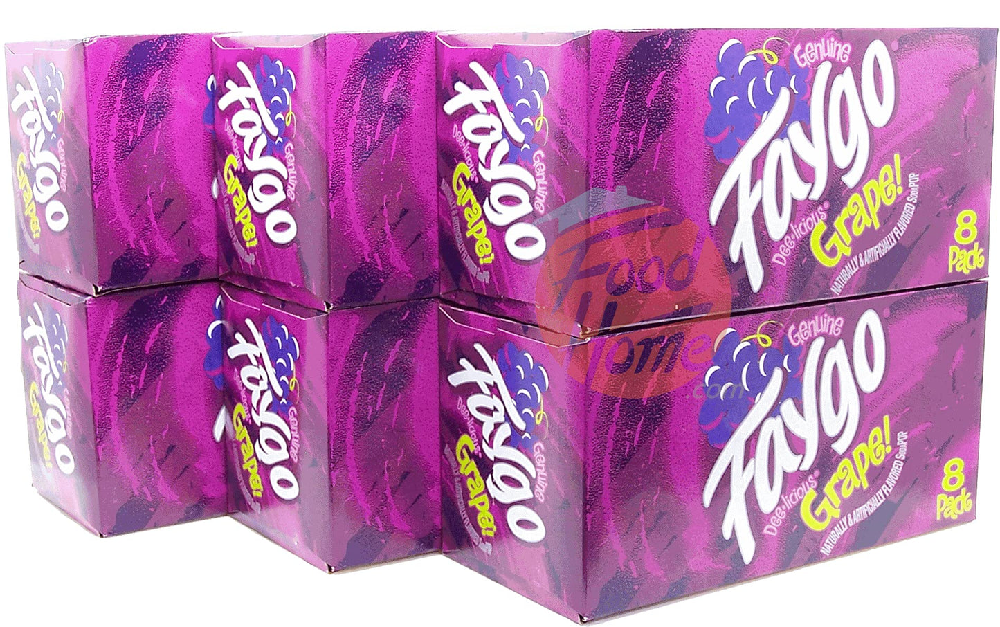 Faygo Grape! flavored soda pop. 8-pack 12-fl. oz. cans in box (1)