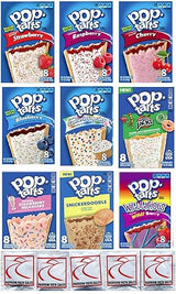 Pop Tarts Variety Pack FRUIT FLAVORED Sampler, Bundle of 9 Different Flavors. Flavors Include: Strawberry, Blueberry, Raspberry, Cherry, Wildberry