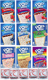 Pop Tarts Variety Pack FRUIT FLAVORED Sampler, Bundle of 9 Different Flavors. Flavors Include: Strawberry, Blueberry, Raspberry, Cherry, Wildberry