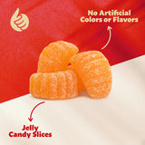Orange Slices Jelly Candy | 1-Pound Bag | Old Fashioned Citrus Fruit Slices | Dye Free Candy | Naturally Flavored | Vegan Soft Treat for Buffets