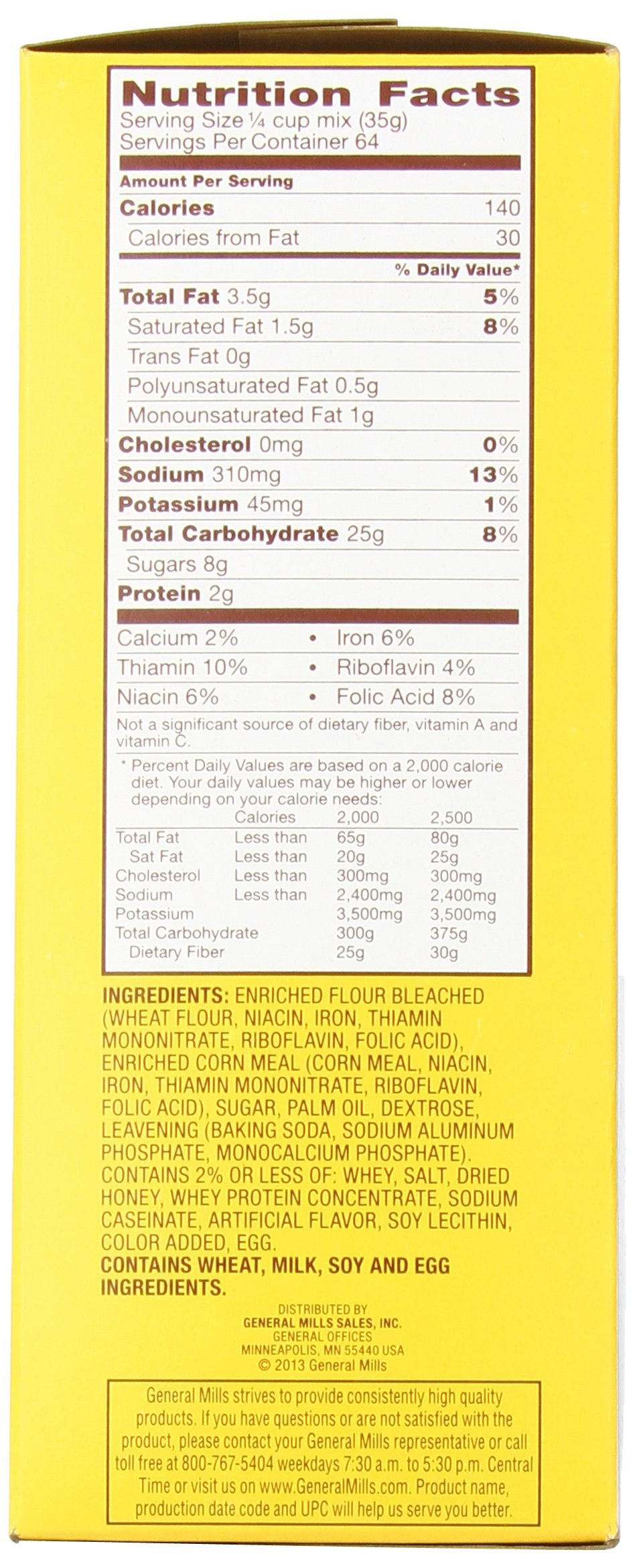 GeneralMills LR/D GOLD MEDAL HONEY CORNBREAD MIX 6 CASE 5 POUND, 5-pounds