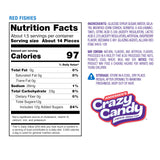 Freeze Dried Swedish Fish-Style Candy, Crazy Candy Red Fishies - Cherry Flavor Crunchy, Light, Airy Texture Fish Shaped Treats, Resealable Bag