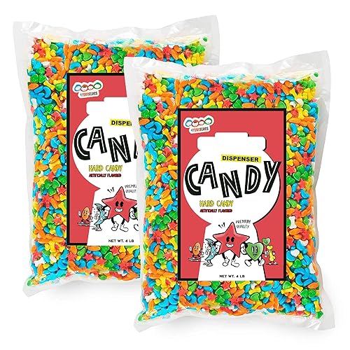 Wee Winkers 8lb of Bulk Candy for Candy Machine, The Perfect Filler for your Gumball Machine, Fruit-Flavored Assorted Shapes, Retro Style Hard Candy