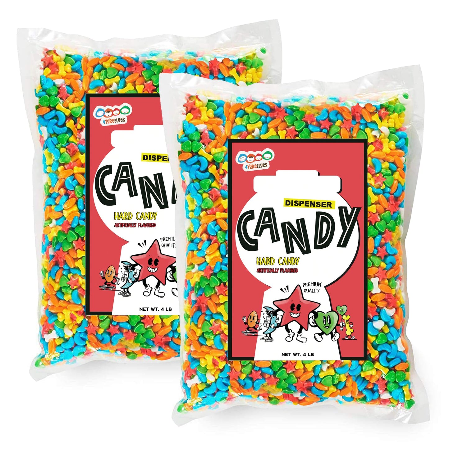 Wee Winkers 8lb of Bulk Candy for Candy Machine, The Perfect Filler for your Gumball Machine, Fruit-Flavored Assorted Shapes, Retro Style Hard Candy