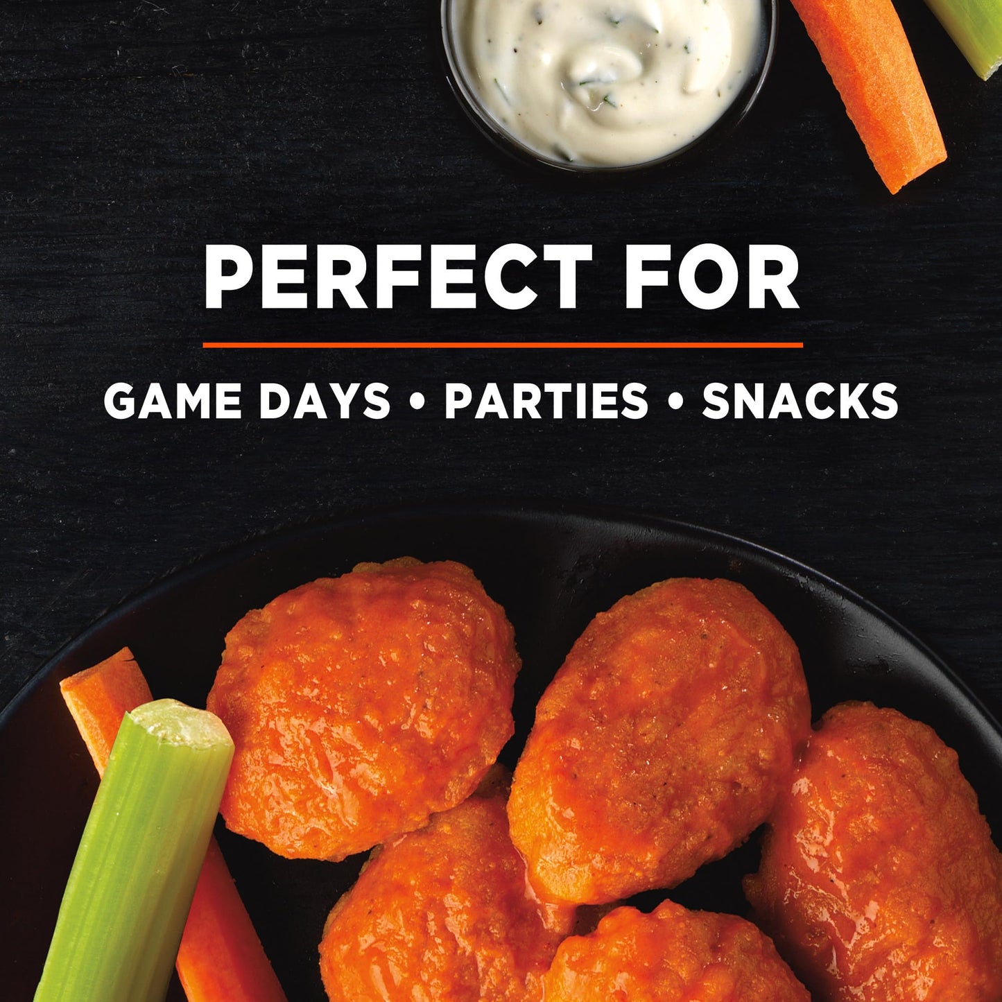 Gardein Ultimate Plant-Based Buffalo Chick'n Wings, Vegan, Frozen Meat Alternative, 14.8 oz.