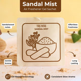 Sandal Mist - Room Deodorizer Gel Odor Eliminator For Home - Pack Of 3 - Bathroom Air Freshener Odor Absorber - Long Lasting Non Plug In Strong Scent