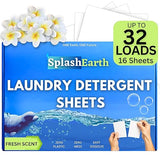 Travel Laundry Detergent Sheets, Liquidless Washer Sheet, Eco Friendly Laundry Sheets Detergent, Hypoallergenic Non Toxic (FRESH SCENT-32 LOADS)