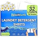 Travel Laundry Detergent Sheets, Liquidless Washer Sheet, Eco Friendly Laundry Sheets Detergent, Hypoallergenic Non Toxic (FRESH SCENT-32 LOADS)