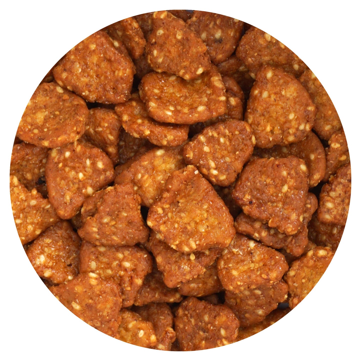Honey Roasted Mini Sesame Chips, 2 Pound Bulk Bag, Hampton Distribution