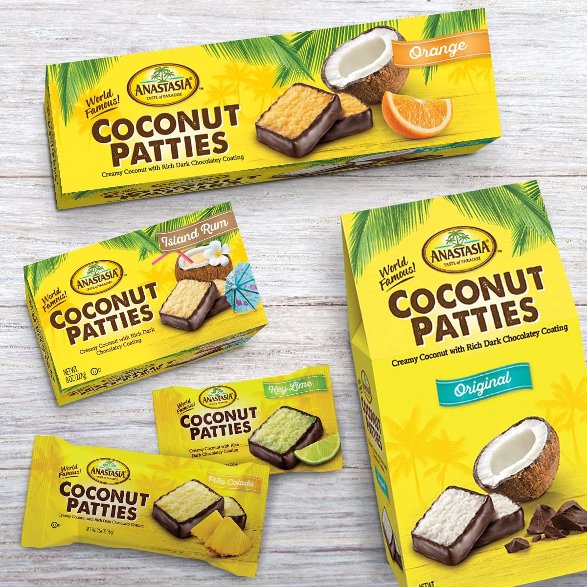 Anastasia Confections Key Lime Flavor Coconut Patties,net wt 12 OZ (Two Pack)
