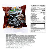 Muffin Town Double Chocolate Chip Muffins - 12 Individually Wrapped | 3.6 oz | Real Cocoa + Chocolate Chips | Freeze & Thaw Soft in 5 Min | Nut-Free
