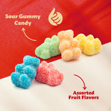 Neon Sour Bears Gummy Candy | 1 Pound Bag | Assorted Fruit Flavored Sour Gummies | Chewy Candy for Parties, Buffets, Celebrations, and Dessert