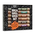BBQ & Grill Spice Set - 6 Spice Blend Flavors in Tubes in a Gift Box, For Smoking, Seasosonig, Griling, Christmas Stocking Stuffers for Men Who Cook