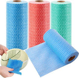 Yaosan Disposable Dish Cloths 3 Rolls Reusable All Purpose Fast Drying Handy Cleaning Wipes Paper Towel Alternative for Kitchen 150 Count