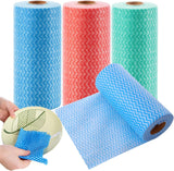 Yaosan Disposable Dish Cloths 3 Rolls Reusable All Purpose Fast Drying Handy Cleaning Wipes Paper Towel Alternative for Kitchen 150 Count