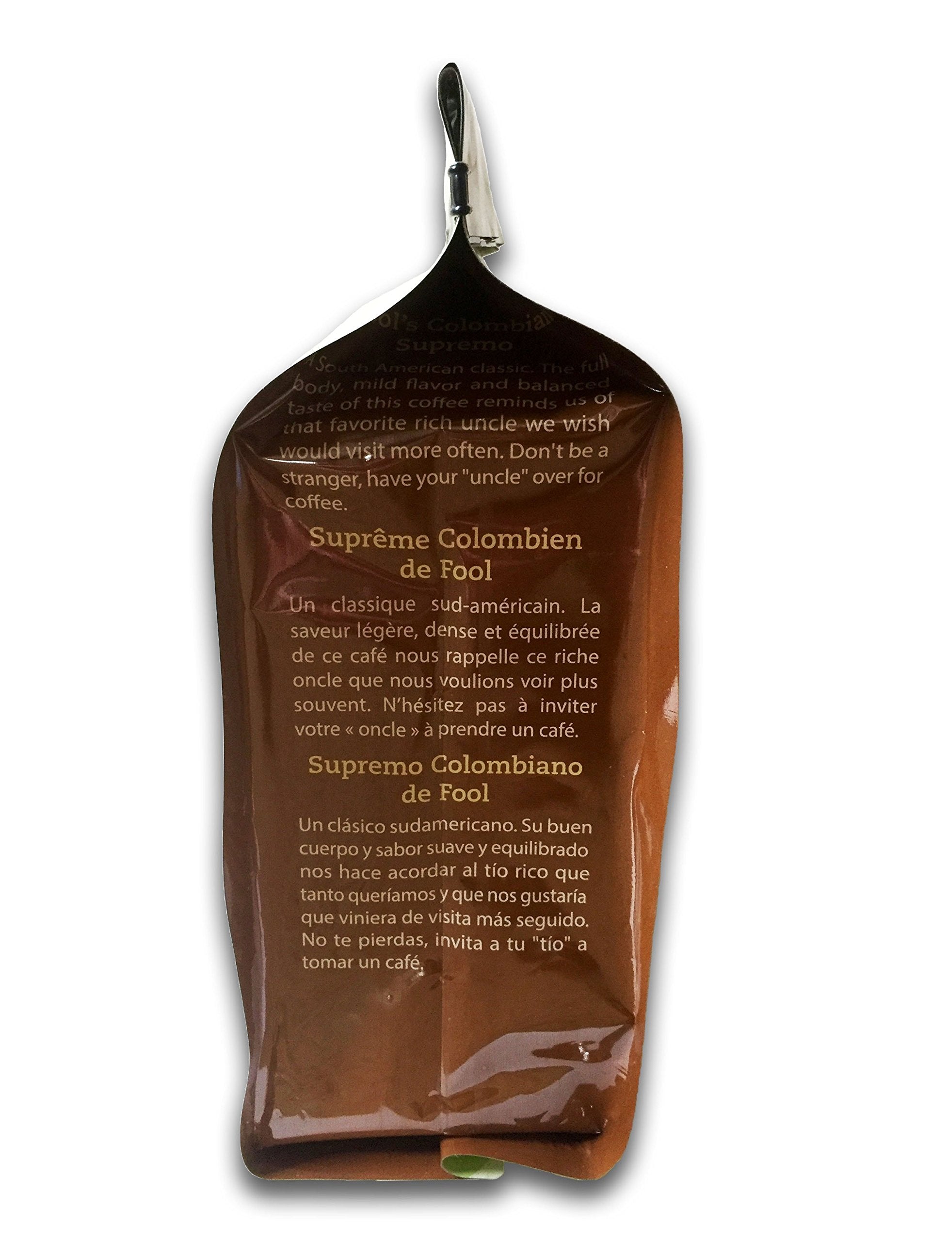 Coffee Fool’s Colombian Supremo, 2 Pound (French Press)
