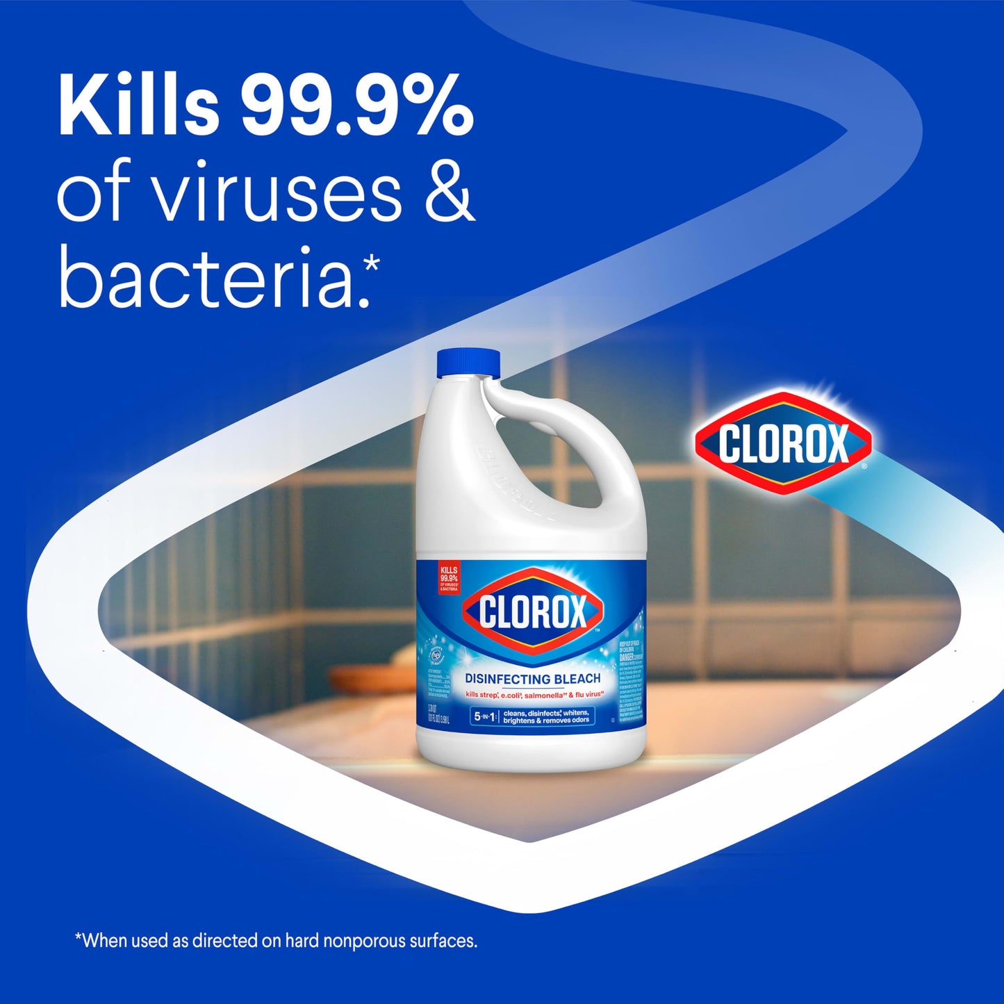 Clorox Disinfecting Bleach, 121 Fluid Ounces (Package May Vary)