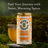 The Republic of Tea SuperShroom Energy Cordyceps and Chaga Herbal Tea, Organic Cinnamon, Ginger and Chicory Blend, Caffeine Free, Unbleached Tea Bags