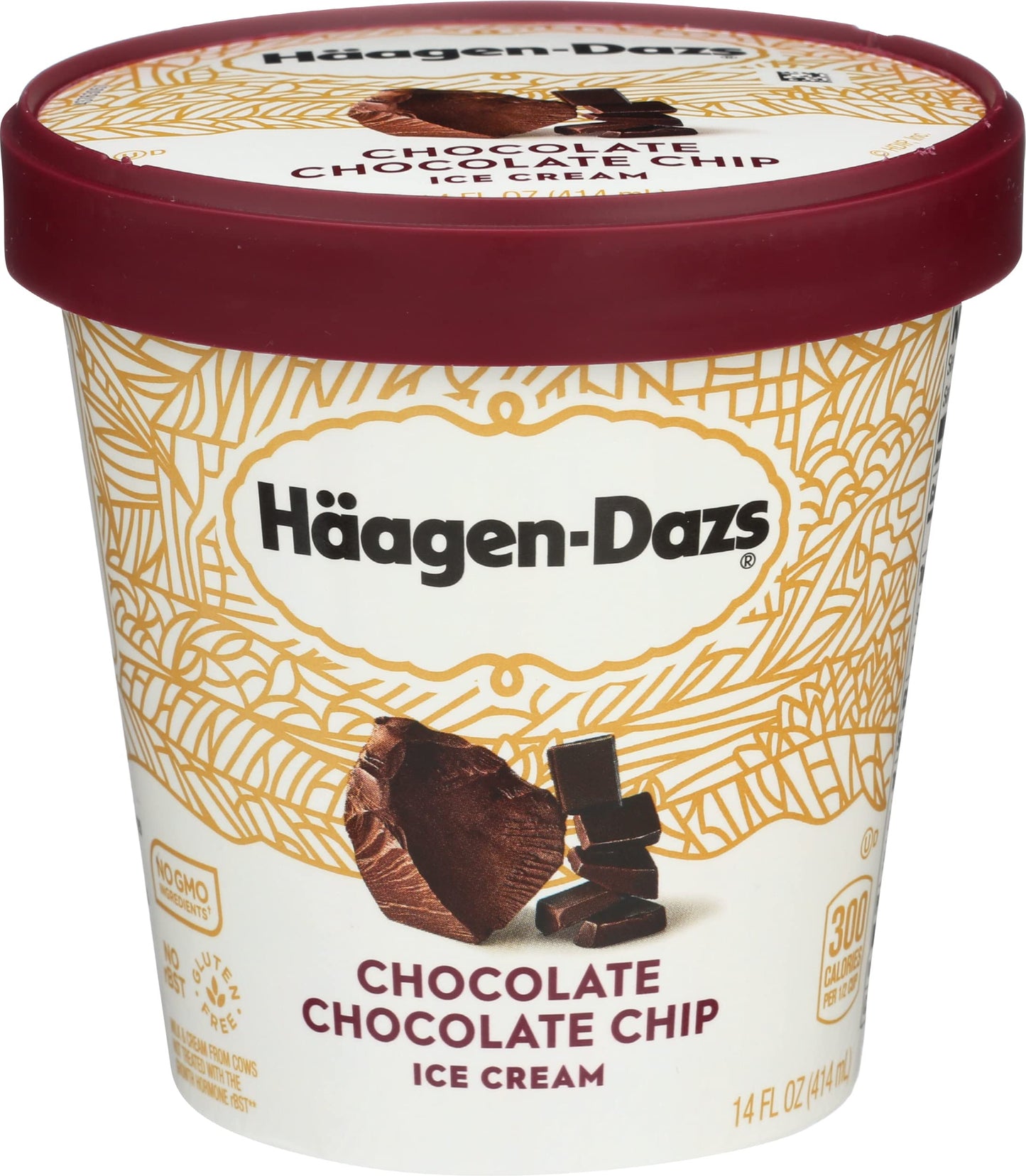 Haagen Dazs, Ice Cream Chocolate Chocolate Chip, 14 Ounce