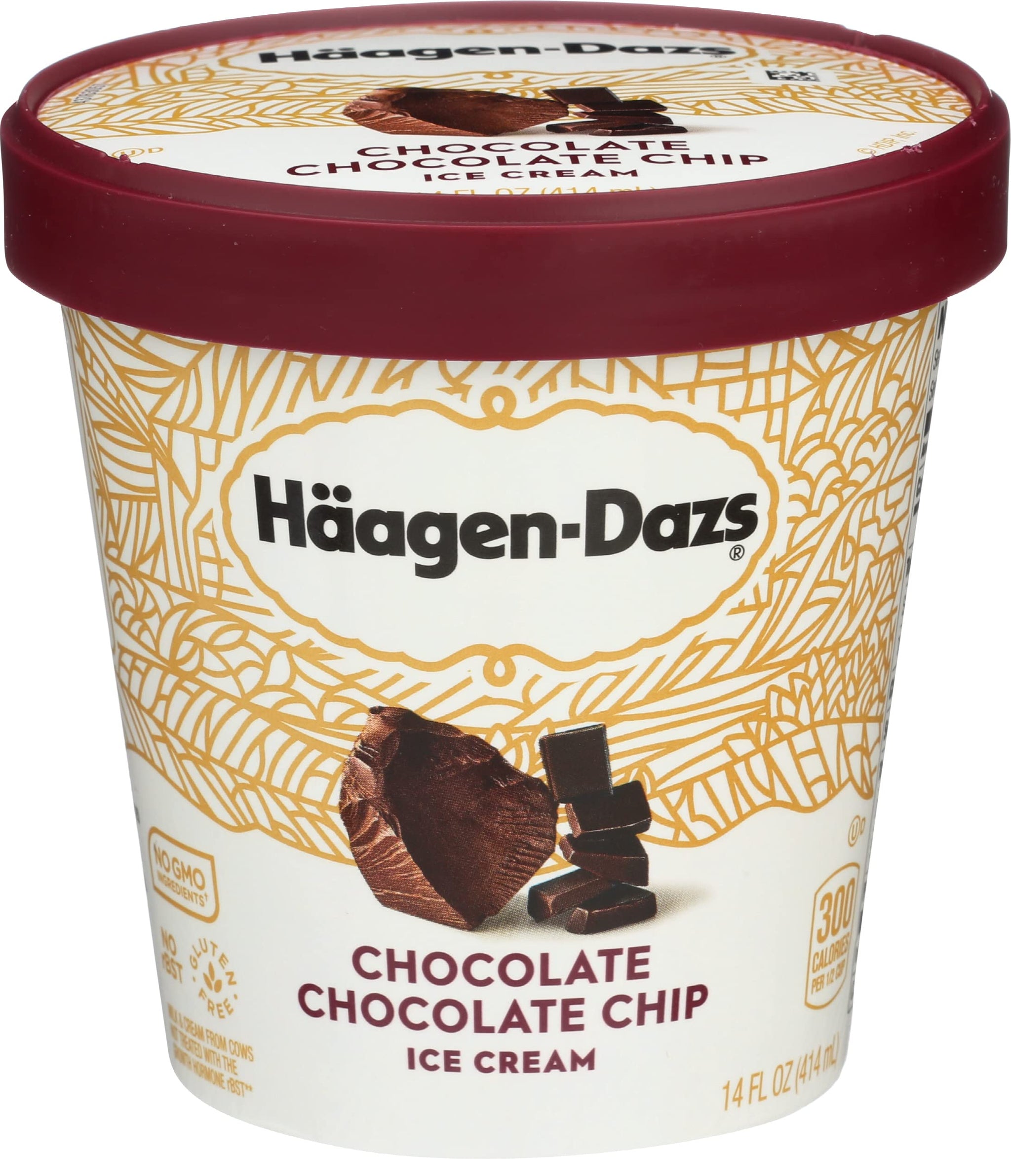 Haagen Dazs, Ice Cream Chocolate Chocolate Chip, 14 Ounce