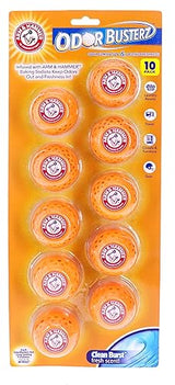Arm & Hammer OdorBusterz® Odor Eliminator Balls, Clean Burst, 10 Count - Baking Soda Odor Control for Closets, Drawers, Hampers & Small Spaces