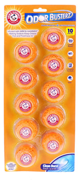 Arm & Hammer OdorBusterz® Odor Eliminator Balls, Clean Burst, 10 Count - Baking Soda Odor Control for Closets, Drawers, Hampers & Small Spaces